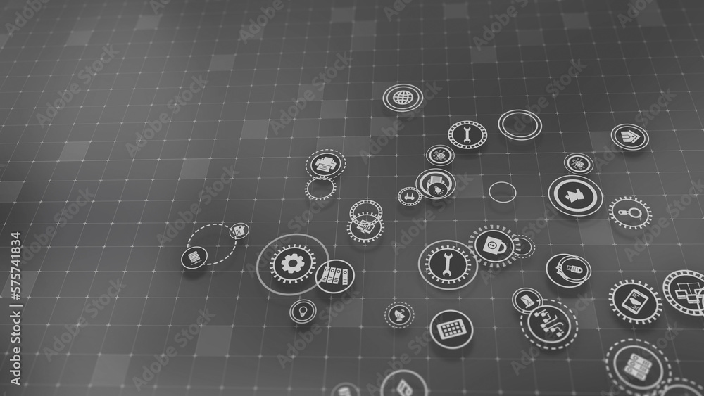 3D rendering the concept of cloud technologies and server data processing 3D rendering the concept of cloud technologies and server data processing