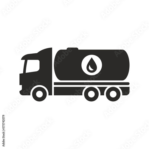 Leinwand Poster Oil tank truck icon