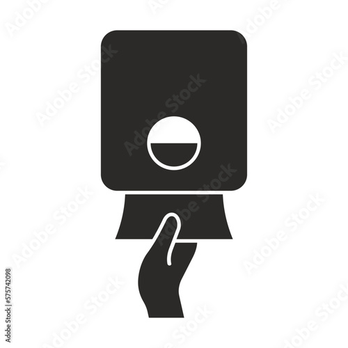 Paper towel dispenser icon. Vector icon isolated on white background.