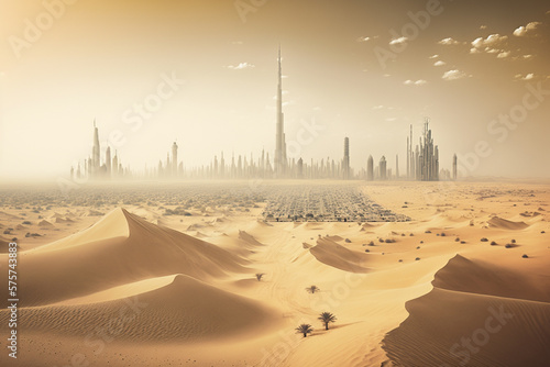 Desert landscape. Created with generative Ai technology