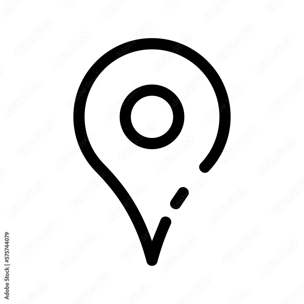 map pin icon or logo isolated sign symbol vector illustration - high quality black style vector icons
