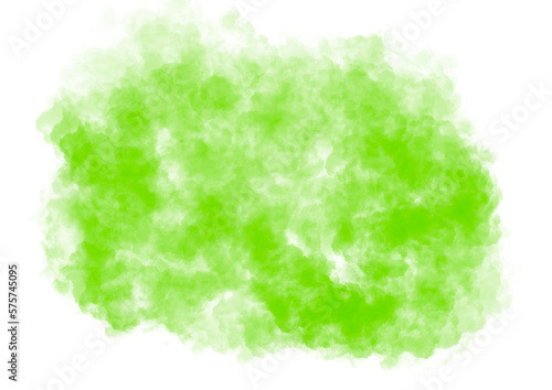 Grüner Rauch, Wasserfarben auf Transparenten Hintergrund, Wolken