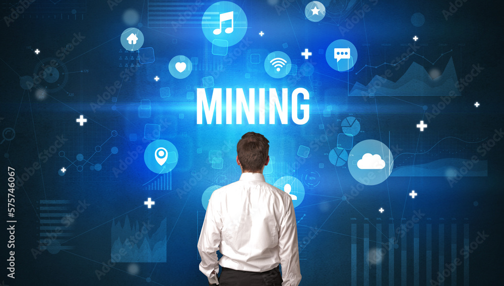 Rear view of a businessman