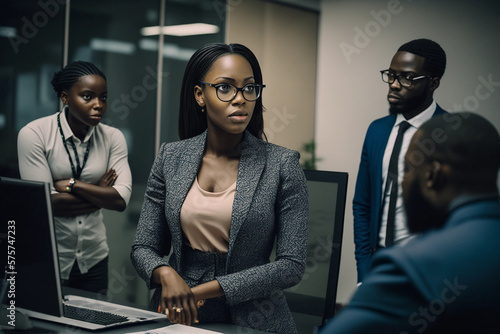 Generative AI. A young african professional woman