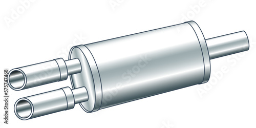 Exhaust muffler illustration