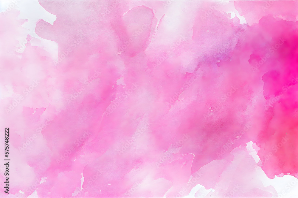 pink watercolor with transparent background Generative AI
