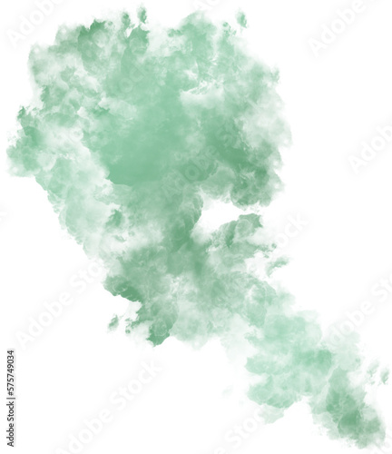 Green Gradient Smoke Abstract Shape