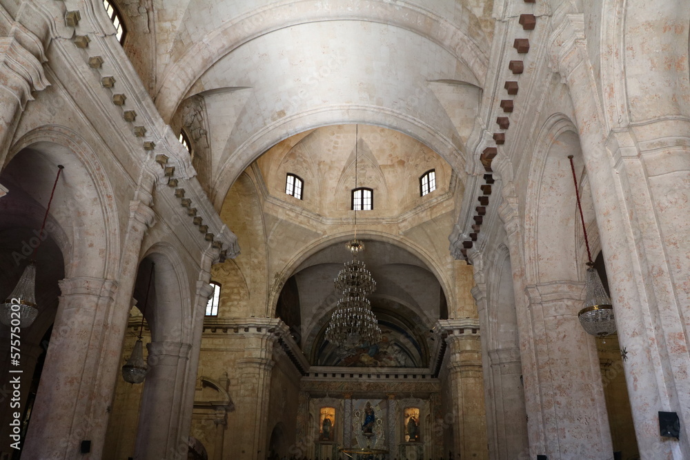 Inside the Cathedral of San Cristóbal in Havana, Cuba Caribbean 