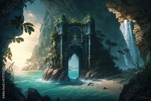 Discover the Mystical Secrets of the Fantasy Isle Generative AI