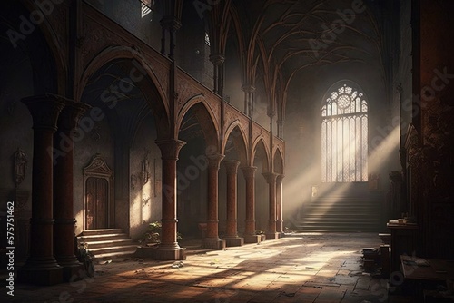 Mystifying Shadows: Illuminating the Ancient Architecture of a Historic Church Generative AI