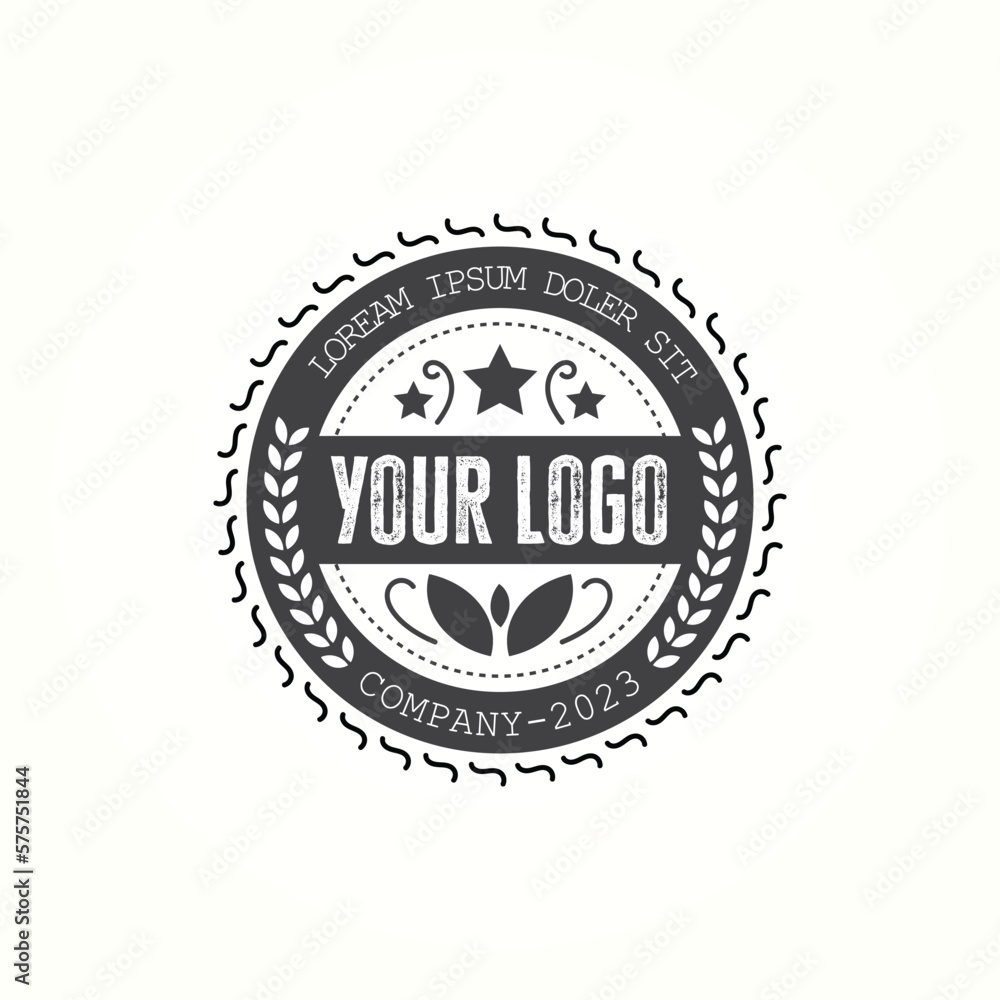 Emblem logo illustration for business company