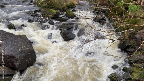 River water flowing towards the camera.