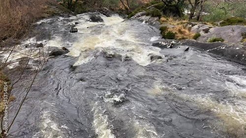 River water flowing away from the camera.
