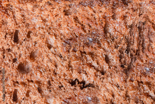 Close up photo texture of baked chocolate bread. photo