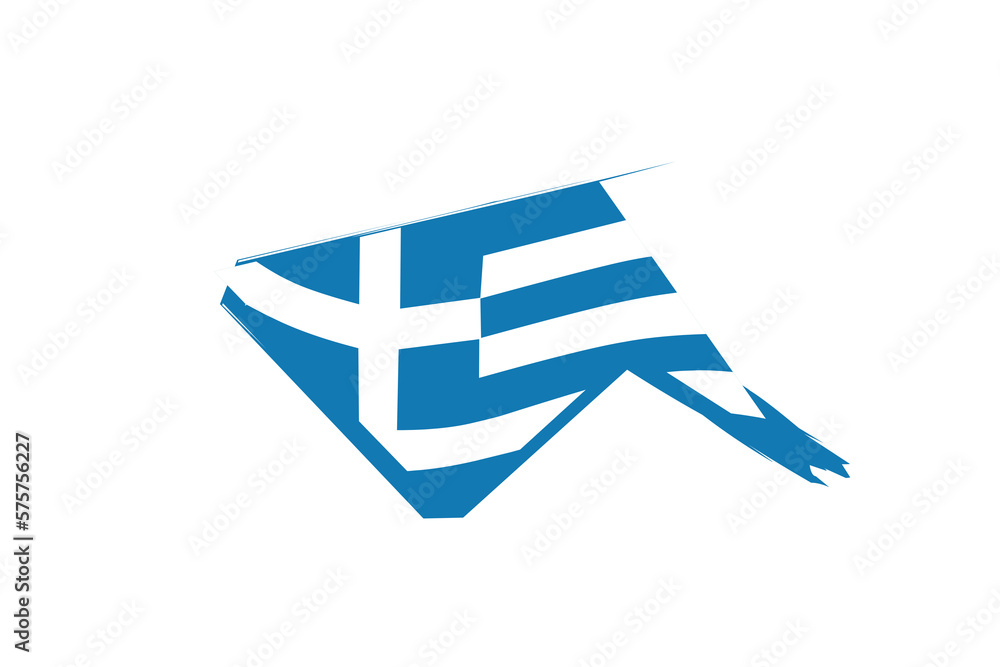 Greece flag design illustration, simple icon flag design with elegant concept Greece flag design illustration, simple icon flag design with elegant concept
