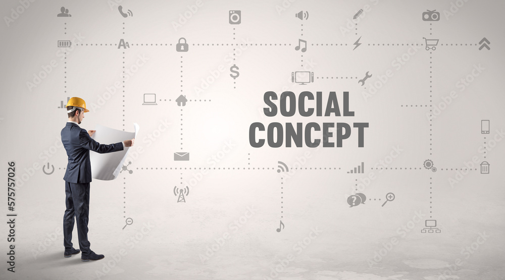 Engineer working on a new social media Engineer working on a new social media