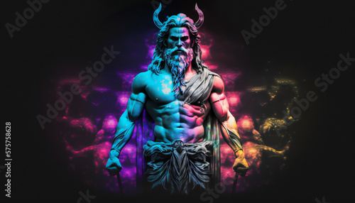 Freyr the god of male virility and good weather  - German gods - Mythologies - Generative AI © The_AI_Revolution