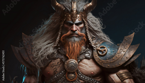 Freyr the god of male virility and good weather  - German gods - Mythologies - Generative AI photo