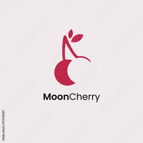 Cherry Logo Design; Fresh Fruit Logo Template