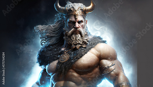Freyr the god of male virility and good weather - German gods - Mythologies - Generative AI