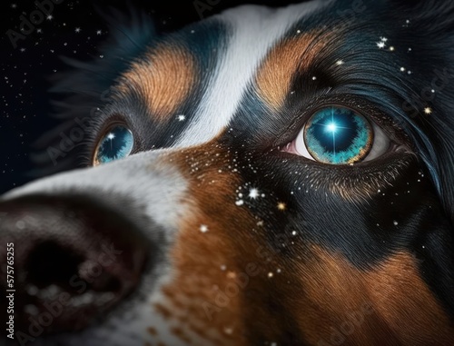 Dog eye macro photo, dog eye care, GENERATIVE AI