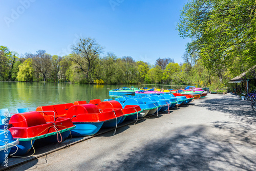 boats for rent at the Seehaus in Munich