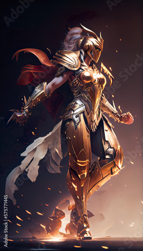 illustration of Athena. Ancient Greek God, Athena goddess of battle strategy, and wisdom in Greek Mythology. artwork, Non-existent person