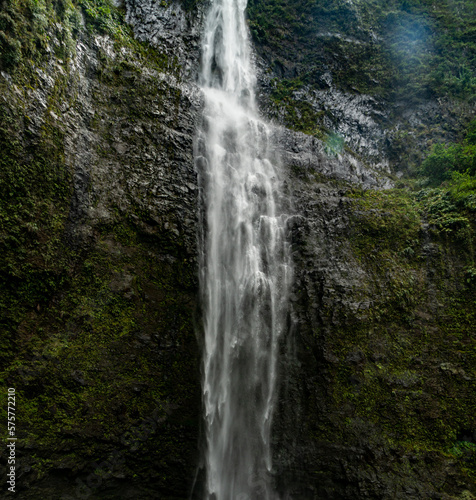 View of the Hanakapiai Falls in Kauai  Hawaii