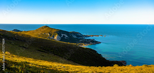 Golden hour over Burgess Cove photo