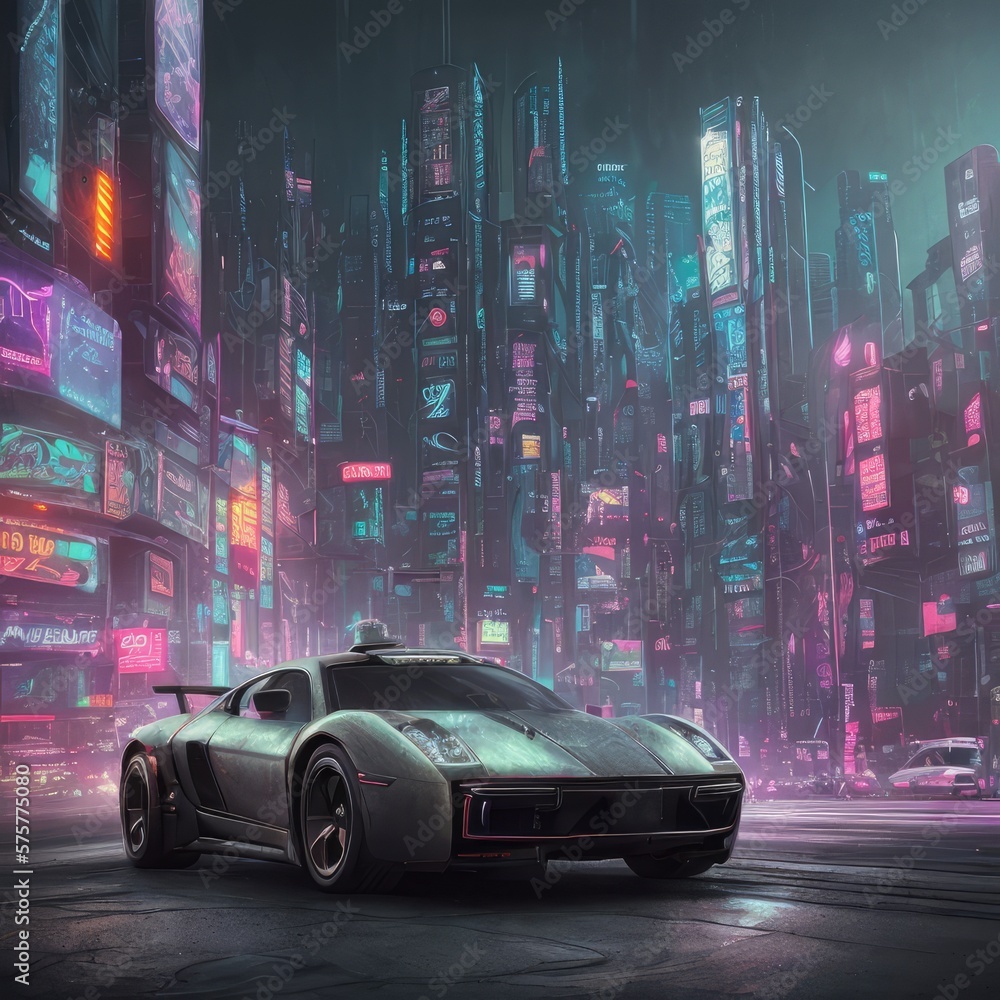 Futuristic Car - Cyberpunk Car - Sport - Race