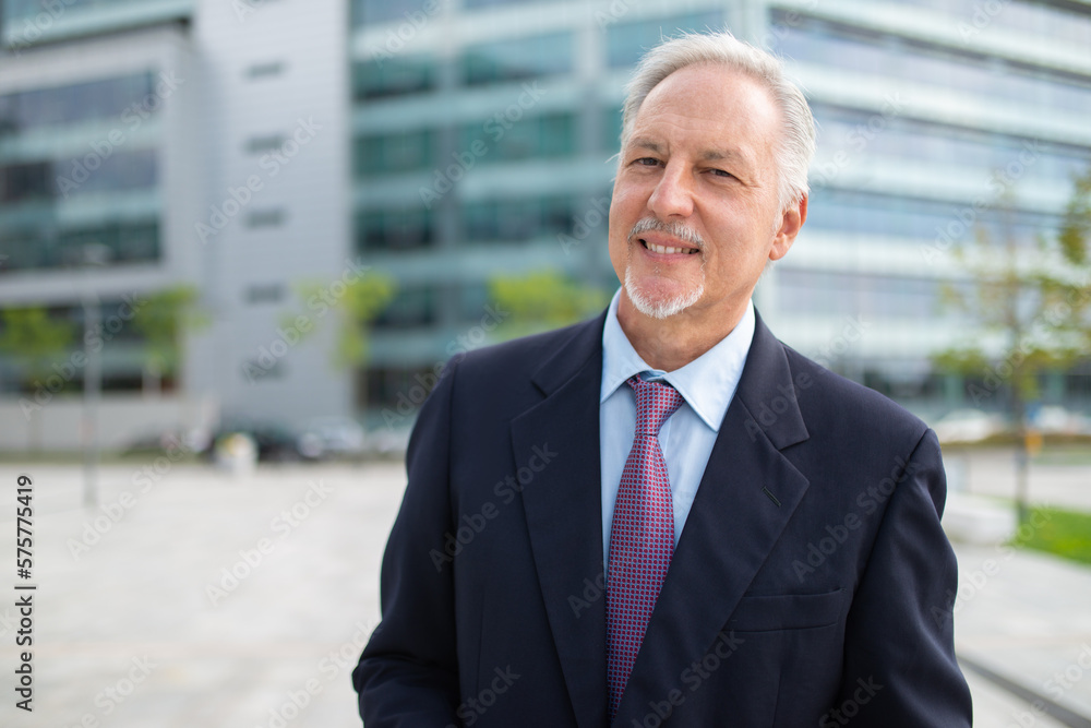 Portrait of a senior businessman in a modern city Portrait of a senior businessman in a modern city
