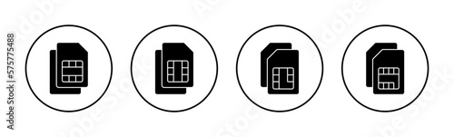 Sim card icon vector for web and mobile app. dual sim card sign and symbol