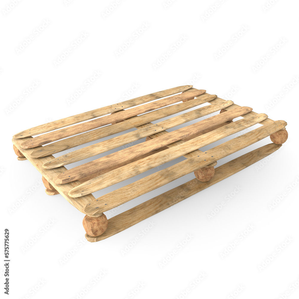wooden pallet isolated on transparent background