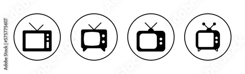 Tv icon vector for web and mobile app. television sign and symbol