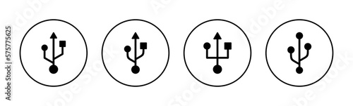Usb icon vector for web and mobile app. Flash disk sign and symbol. flash drive sign.