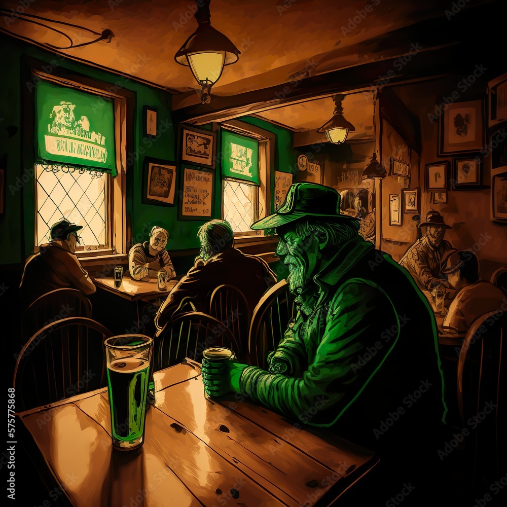 people in an Irish pub