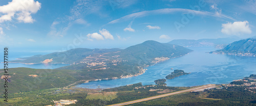 Bay of Kotor summer morning view  Montenegro