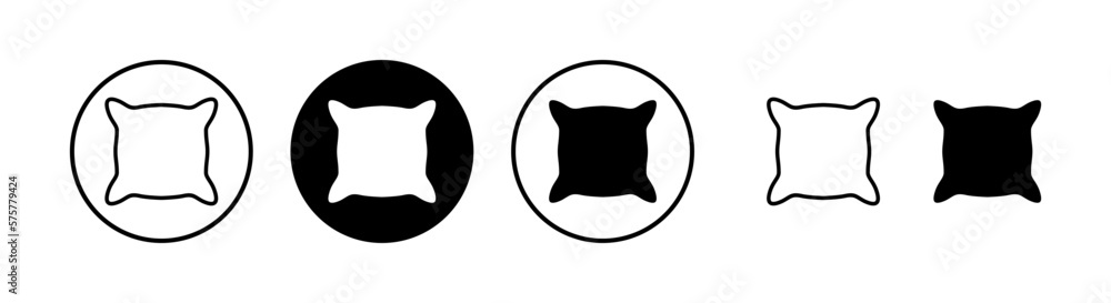 Pillow icon vector illustration. Pillow sign and symbol. Comfortable fluffy pillow Pillow icon vector illustration. Pillow sign and symbol. Comfortable fluffy pillow