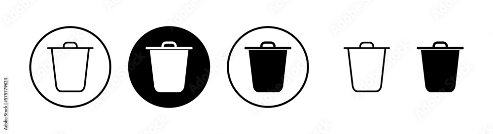 Trash icon vector illustration. trash can icon. delete sign and symbol. Trash icon vector illustration. trash can icon. delete sign and symbol.