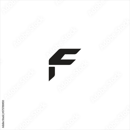 Modern black and white  Letter F  logo design 