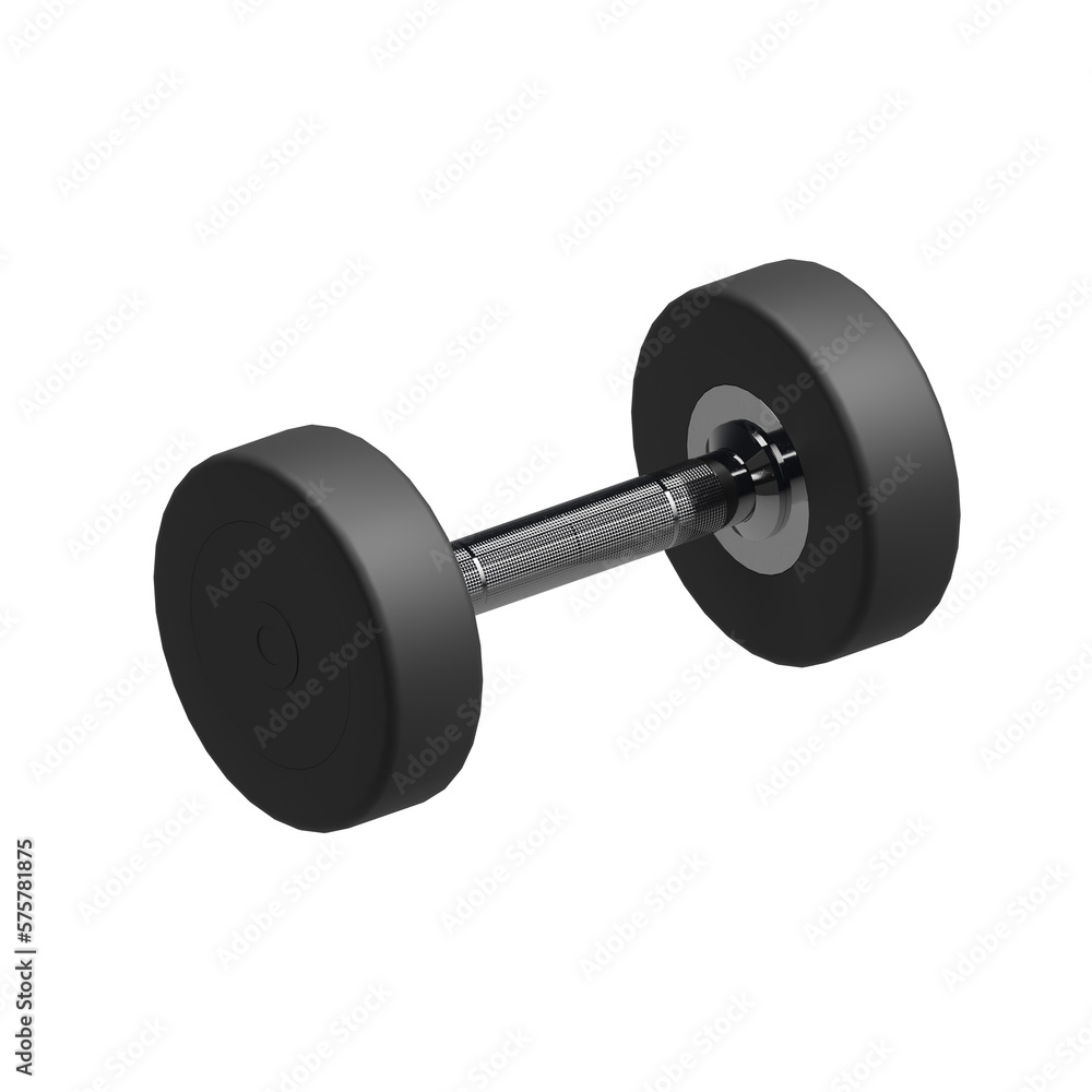 Fitness equipment object dumbbell, 3d rendering Fitness equipment object dumbbell, 3d rendering
