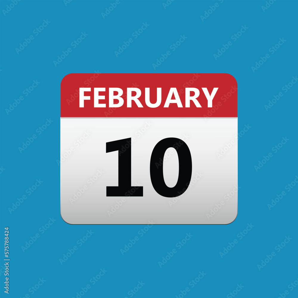 February 10 Concept Design. Vector Illustration. February 10 Concept Design. Vector Illustration.
