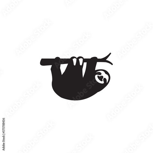 simple sloth logo vector template