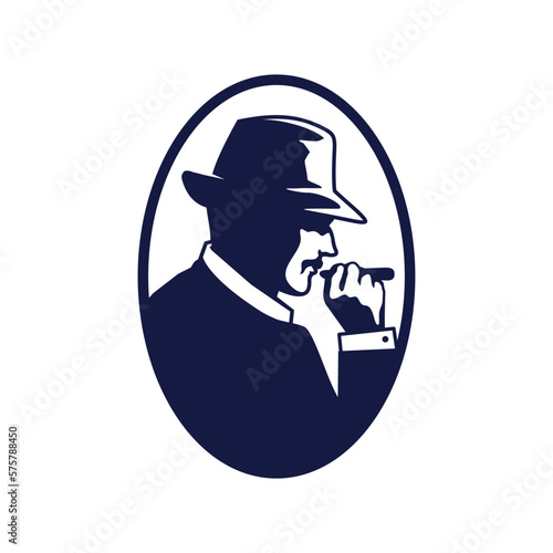 the don smoked a cigar vector template