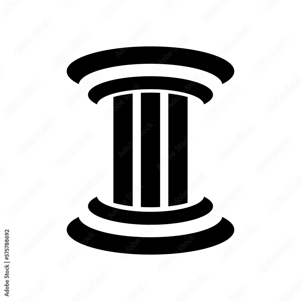 Pillar Logo Template vector simple design element on white background..eps Pillar Logo Template vector simple design element on white background..eps
