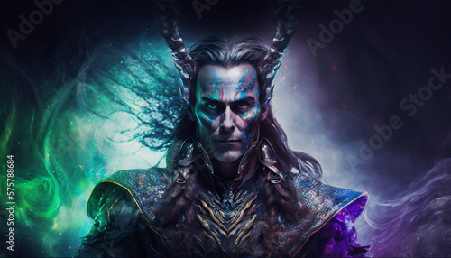 Loki, a cunning trickster - German Mythologies - Generative AI