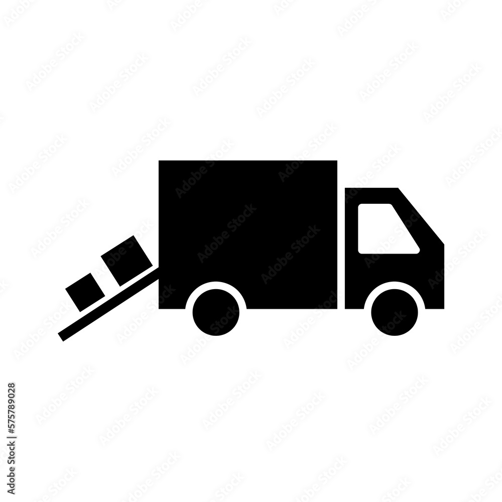 unloading truck icon vector trendy style illustration on white background unloading truck icon vector trendy style illustration on white background