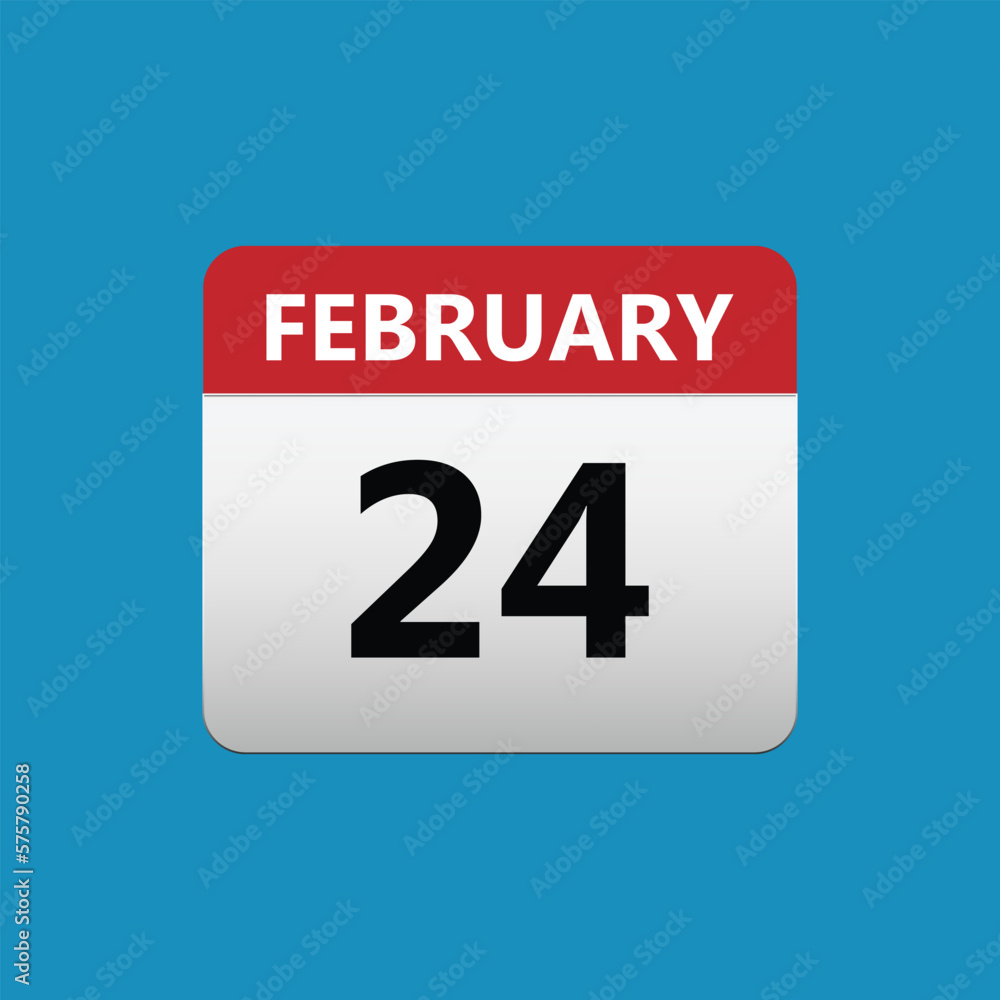 February 24 Concept Design. Vector Illustration. February 24 Concept Design. Vector Illustration.