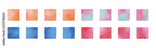 四角い形の水彩風ベクターテクスチャフレーム