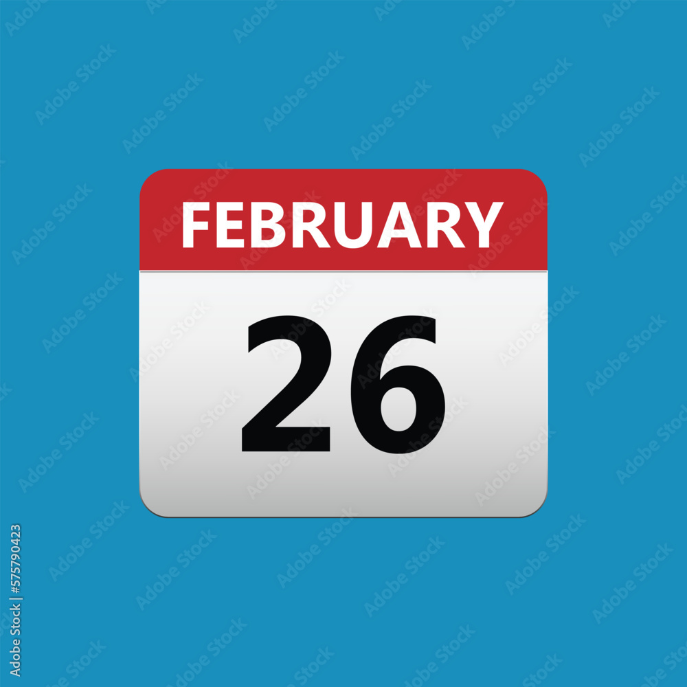February 26 Concept Design. Vector Illustration. February 26 Concept Design. Vector Illustration.